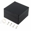 waterproof junction box - zulkit project box for electronics - black abs plastic enclosure - 6.3 x 6.3 x 3.5 inch (160 x 160 x 90 mm) - pack of 1 - ip65 dustproof electrical box logo