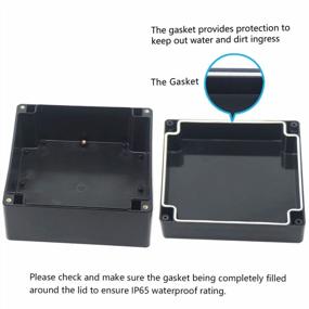 img 1 attached to Waterproof Junction Box - Zulkit Project Box For Electronics - Black ABS Plastic Enclosure - 6.3 X 6.3 X 3.5 Inch (160 X 160 X 90 Mm) - Pack Of 1 - IP65 Dustproof Electrical Box