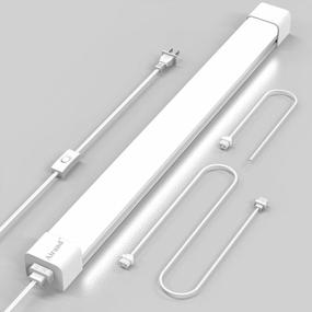 img 4 attached to 4FT LED Shop Light Linkable - 36W Plug In Utility, 3600LM 5000K White Daylight, IP66 Waterproof Tube Fixture For Garage/Workshop/Warehouse/Office