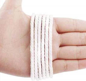 img 1 attached to 🧶 QUEFE 3mm x 437 Yard Natural 4 Strand Cotton Macrame Cord - Ideal for Wall Hanging, Plant Hangers, Knitting, and Decorative Projects