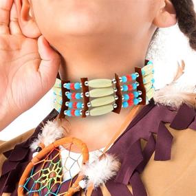 img 2 attached to Native American Choker Necklace - Indian Beaded Jewelry For Costume Accessories