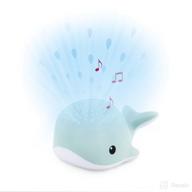 🐋 wally the whale: blue musical soother crib mobile toy with sound machine, cry sensor, waterdrop projections, color changing, velcro attachment, and auto shut off - by zazu kids logo