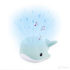 img 4 attached to 🐋 Wally the Whale: Blue Musical Soother Crib Mobile Toy with Sound Machine, Cry Sensor, Waterdrop Projections, Color Changing, Velcro Attachment, and Auto Shut Off - By Zazu Kids