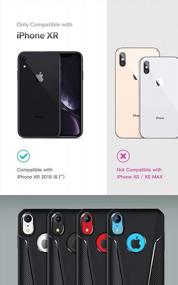 img 3 attached to Shockproof IPhone XR Case 6.1 Inch (2018) - MOBOSI Net Series Hybrid Matte Soft Cell Phone Cover For IPhone 10Xr - Slim Lightweight & Drop Protection