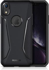 img 4 attached to Shockproof IPhone XR Case 6.1 Inch (2018) - MOBOSI Net Series Hybrid Matte Soft Cell Phone Cover For IPhone 10Xr - Slim Lightweight & Drop Protection