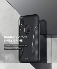 img 2 attached to Shockproof IPhone XR Case 6.1 Inch (2018) - MOBOSI Net Series Hybrid Matte Soft Cell Phone Cover For IPhone 10Xr - Slim Lightweight & Drop Protection