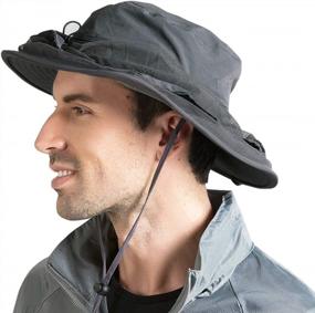 img 2 attached to Мужские сетчатые кепки FALETO Safari для рыбалки и активного отдыха - солнцезащитная кепка