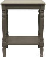 🪑 gray eased edge décor therapy side table (fr1862), 24 in x 19.5 in x 15.75 in (h x d x w) logo