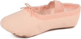 img 2 attached to Ambershine Ballet Toddlers Women，Canvas Slippers Girls' Shoes : Flats