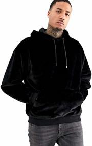 img 1 attached to Men'S Sherpa Hoodie Pullover Fleece Sweatshirt Outwear S-XXL With Soft Plush Lining