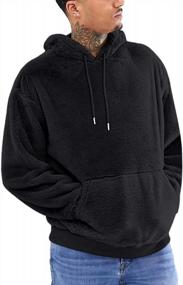 img 4 attached to Men'S Sherpa Hoodie Pullover Fleece Sweatshirt Outwear S-XXL With Soft Plush Lining
