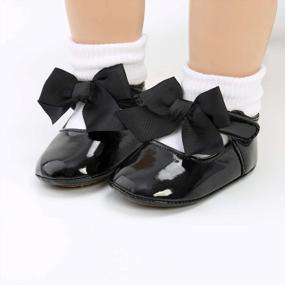 img 3 attached to Adorable Anti-Slip Mary Jane Flats For Baby Girls - Perfect For Weddings And Dress-Up!