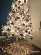 img 1 attached to Add Sparkle To Your Christmas With TRLYC 48-Inch Blush Sequin Tree Skirt - Perfect For Indoor And Outdoor Decorations! review by Carmen Rosean