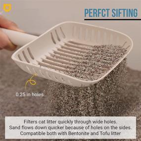 img 3 attached to 🐾 Jumbo Litter Scoop - Wide Scoop for Kitty Litter Boxes, Large Sifter Scooper, Deep Shovel, Long Handle, Quick Sifting Poop Scoop - Big Size 11.02 x 5.9 x 2.08 in