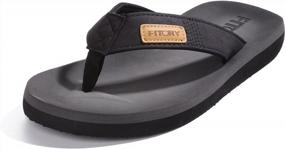img 4 attached to Stay Comfortable And Stylish This Summer With FITORY Men'S Flip-Flops And Thongs