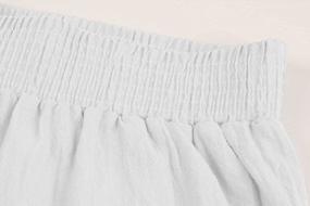 img 2 attached to Utcoco Womens Casual Baggy Elastic Waist Relaxed Fit Cotton Linen Beach Harem Pants