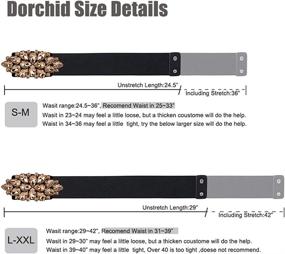 img 1 attached to Dorchid Rhinestone Crystal Elastic Cummerbund Women's Accessories - Belts