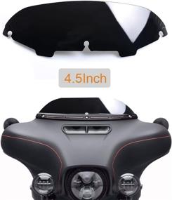 img 4 attached to 🏍️ Black 4.5-inch Windscreen Windshield for Harley Davidson Touring Street Glide Electra Glide FLHT FLHTCU Ultra Classic Glide FLHX FLHTK Tri Glide 1996-2013