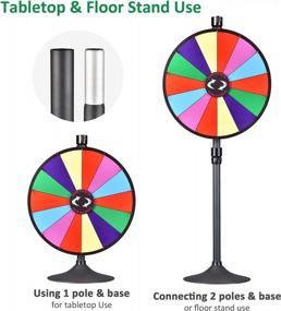 img 3 attached to Classic Series WinSpin 24" Prize Wheel With Tabletop And Floor Stand Options, Featuring 14 Slots For Trade Shows And Carnivals