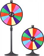 classic series winspin 24" prize wheel with tabletop and floor stand options, featuring 14 slots for trade shows and carnivals logo