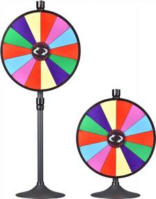 img 4 attached to Classic Series WinSpin 24" Prize Wheel With Tabletop And Floor Stand Options, Featuring 14 Slots For Trade Shows And Carnivals