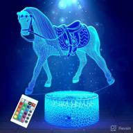 🐴 horse gifts night lights for kids - remote control &amp; smart touch horse lamp for kids room decor - 16 colors changing dimmable horse toys - ideal for 1 2 3 4 5 6 7 8 year old boys and girls - perfect horse-themed gift логотип