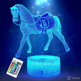 img 4 attached to 🐴 Horse Gifts Night Lights for Kids - Remote Control &amp; Smart Touch Horse Lamp for Kids Room Decor - 16 Colors Changing Dimmable Horse Toys - Ideal for 1 2 3 4 5 6 7 8 Year Old Boys and Girls - Perfect Horse-Themed Gift