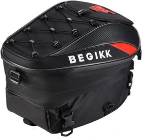 img 4 attached to 🏍️ Ultimate Protection and Convenience: MOTOROFF Motorcycle Helmet Bag (L size Full-Face) Backpack Tail Bag in Stunning Red and Black