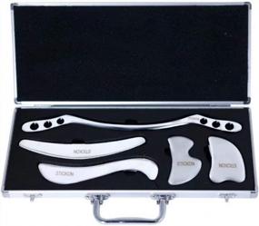 img 4 attached to Q Shape Stainless Steel Gua Sha Scraping Massage Tool Set IASTM Tools For Soft Tissue Mobilization