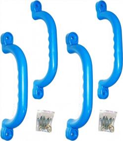 img 2 attached to Set Of 4 Blue Safety Hand Grips For Playsets, 10 Inches In Length For Kids - KIDWISE