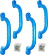 set of 4 blue safety hand grips for playsets, 10 inches in length for kids - kidwise logo