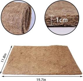 img 1 attached to PINVNBY Reptile Carpet, Bearded Dragon Coconut Fiber Mat, Lizard Terrarium Liner Pads, Tortoise Bedding Supplies for Gecko, Snake, Chameleons (4 Sheets / 19.7x11.8x0.4inches)
