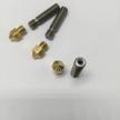 pack of 3 hictop 3d printer brass nozzles with 0.4mm diameter and 1.75mm extruder tubes for reprap prusa i3 logo
