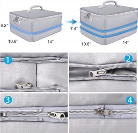 img 2 attached to Tamfile Portable Document Storage Bag With Adjustable Height, Fireproof And Waterproof Organizer For Important Papers And Money - Multi-Layered Large Storage Space