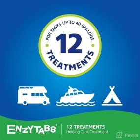 img 1 attached to Enzytabs Holding Tank Treatment: Powerful Odor Reduction 🚽 & Solid Liquefaction, 12 Tablets for RVs, Boats, Camping