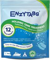 enzytabs holding tank treatment: powerful odor reduction 🚽 & solid liquefaction, 12 tablets for rvs, boats, camping logo