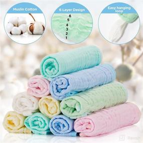 img 1 attached to 🍼 20 Pcs Muslin Burp Cloths - Soft, Absorbent Baby Burp Rags for Boys and Girls, Multicolor Washcloths