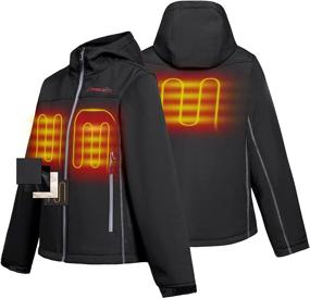 img 3 attached to Сохраняйте тепло зимой с женской курткой с подогревом CONQUECO Slim Fit Electric Hoodie Jacket