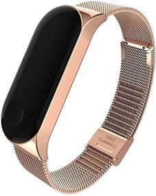 img 4 attached to 🔗 Premium Metal Strap for Xiaomi Mi Band 6/5/4/3 - Stylish Smart Watch Wristbands Replacement