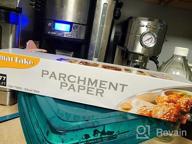 img 1 attached to SMARTAKE Non-Stick Parchment Paper Roll, 13 In X 164 Ft (177 Sq. Ft) For Baking, Cooking, Air Fryer, Steamer, Kitchen, Cookies, Bread, And More - White Baking Pan Liner review by Matthew Hall