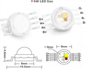 img 1 attached to CHANZON 10 Pcs High Power Led Chip 4W RGBW 8 Pins (300MA - 350MA For Each Color 4 Watt) Multicolor Super Bright Intensity SMD COB Light Emitter Components Diode 4 W Bulb Lamp Beads DIY Lighting