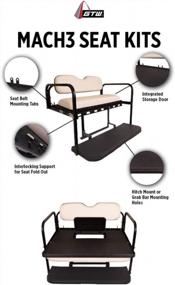 img 2 attached to Upgrade Your Golf Cart With The GTW MACH3 Rear Seat Kit For Club Car Precedent - Aluminum Frame, Black Cushions - 2004-Up Models