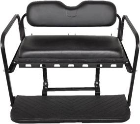 img 1 attached to Upgrade Your Golf Cart With The GTW MACH3 Rear Seat Kit For Club Car Precedent - Aluminum Frame, Black Cushions - 2004-Up Models