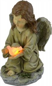 img 4 attached to Преобразите свой сад с помощью солнечного светодиодного сказочного декора Moonrays Angel со светящимся голубем