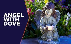 img 3 attached to Преобразите свой сад с помощью солнечного светодиодного сказочного декора Moonrays Angel со светящимся голубем