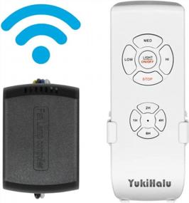 img 4 attached to Universal Smart WiFi Ceiling Fan Remote Control Kit With Voice And App Control, 3 Speeds 12 Timing, Compatible With Alexa And Google Assistant, No Hub Required