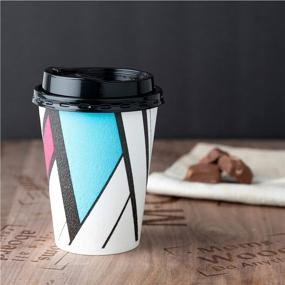 img 3 attached to ☕️ Premium Quality [24 Sets - 16 oz.] Insulated Paper Hot Coffee Cups with Lids - Perfect for To-Go Hot Beverages!