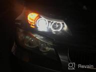 img 1 attached to Black Bezel Halogen Type LED Halo Ring Eye Lid Projector Headlights For 2006-2008 BMW E90 3 Series 4 Door Sedan review by Mitch Warner