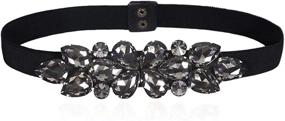 img 4 attached to Dorchid Crystal Stretch Cummerbunds Rhinestone Women's Accessories : Belts