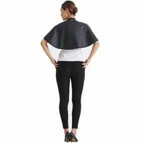 img 2 attached to SMARTHAIR Waterproof Make-Up Cape Shortie Cape,33"X25",Black,D260081A